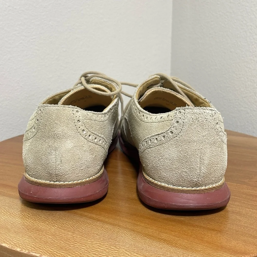 Cole Haan Grand/OS Suede Oxfords Shoes Tan Clay Foam Soles Men’s Size 11